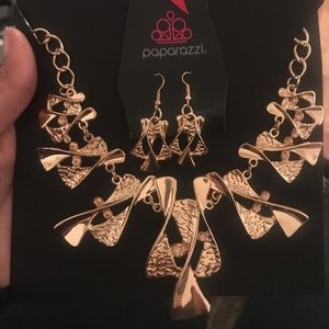 Gold Necklace W/earrings